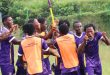 Ahenkan Football Academy players celebrating a goal